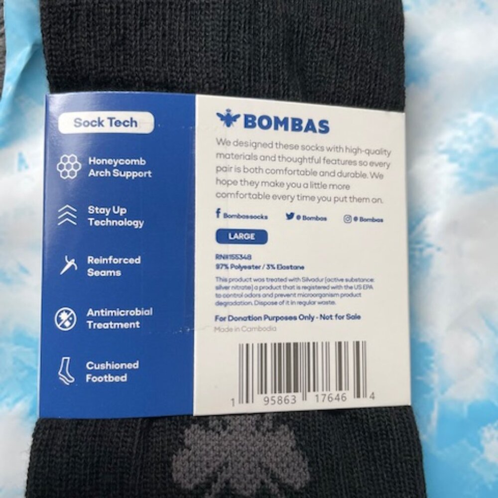 Large Bombas Socks Bundle x 10 pairs Half Calf Black MENS ATHLETIC DEAL NWT - Picture 8 of 10